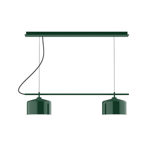 Montclair Light Works - CHE419-42 - Two Light Linear Chandelier - Axis - Forest Green