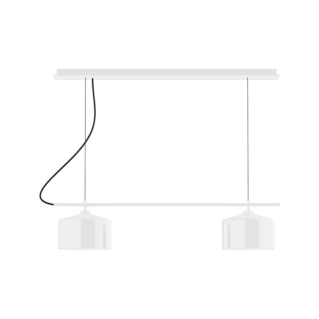 Montclair Light Works - CHE419-44 - Two Light Linear Chandelier - Axis - White