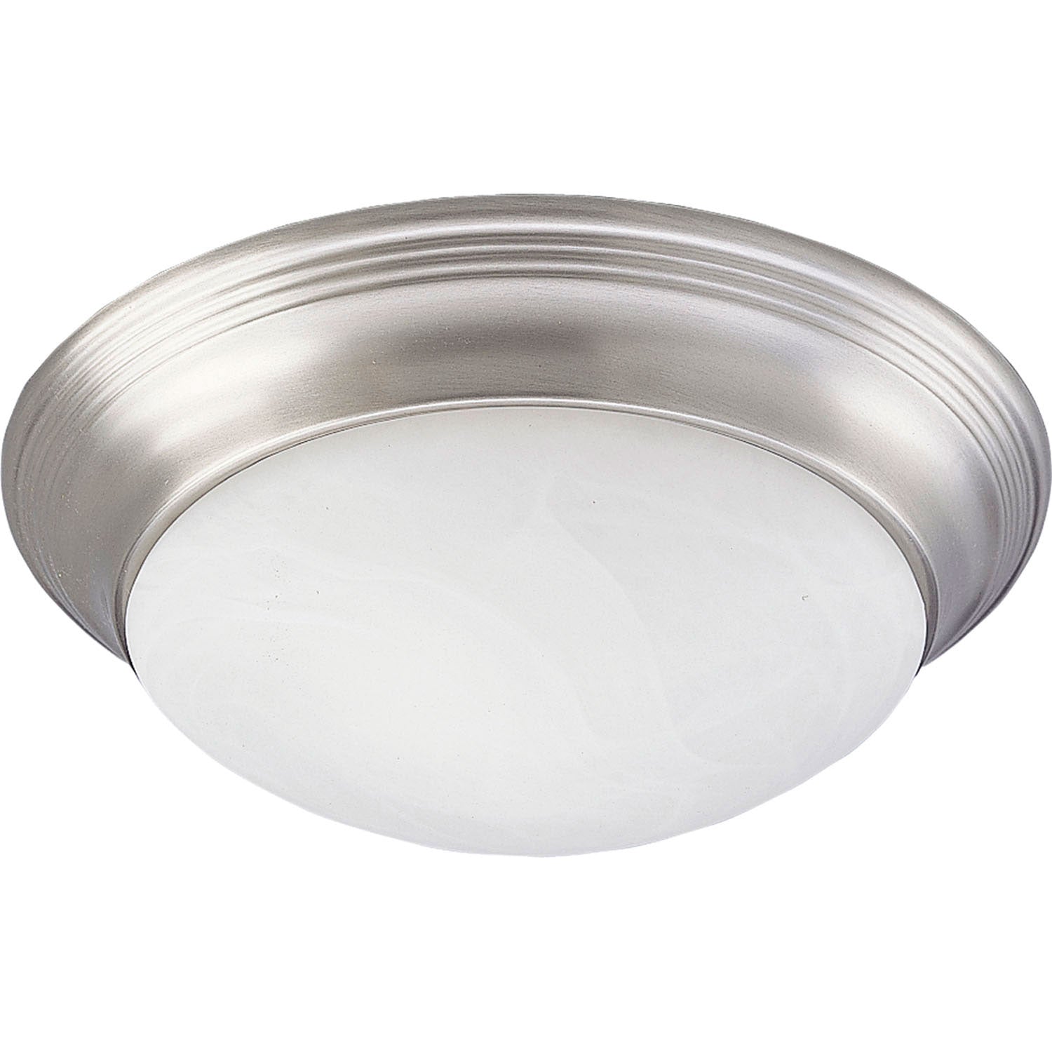 Progress Lighting - P3697-09 - Three Light Flush Mount - Alabaster Glass - Brushed Nickel