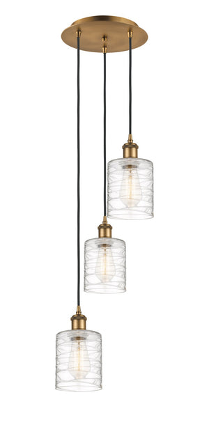 Innovations - 113B-3P-BB-G1113 - LED Pendant - Ballston - Brushed Brass