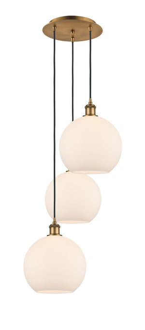 Innovations - 113B-3P-BB-G121-10 - LED Pendant - Ballston - Brushed Brass