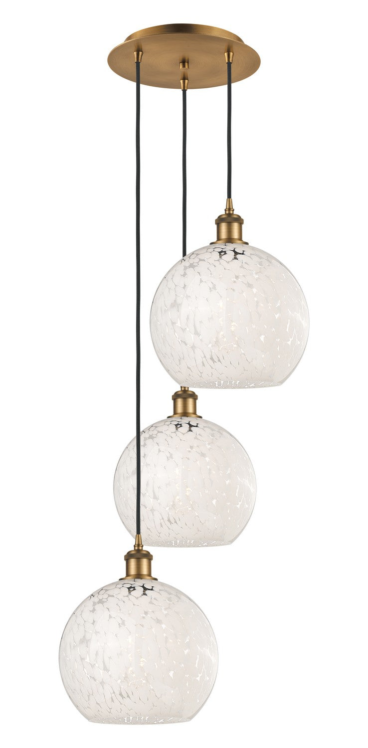 Innovations - 113B-3P-BB-G1216-10WM - LED Pendant - Ballston - Brushed Brass