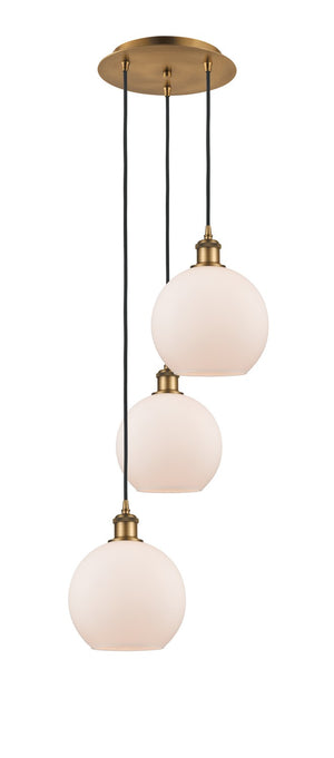 Innovations - 113B-3P-BB-G121-8 - LED Pendant - Ballston - Brushed Brass