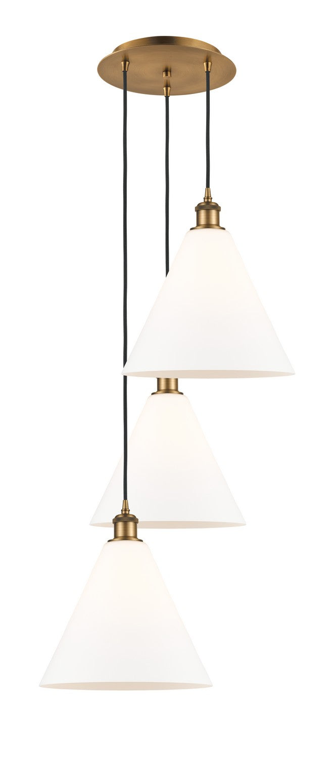 Innovations - 113B-3P-BB-GBC-121 - LED Pendant - Ballston - Brushed Brass