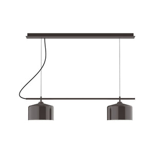 Montclair Light Works - CHE419-51 - Two Light Linear Chandelier - Axis - Architectural Bronze