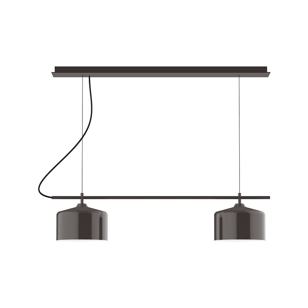 Montclair Light Works - CHE419-51-C24 - Two Light Linear Chandelier - Axis - Architectural Bronze