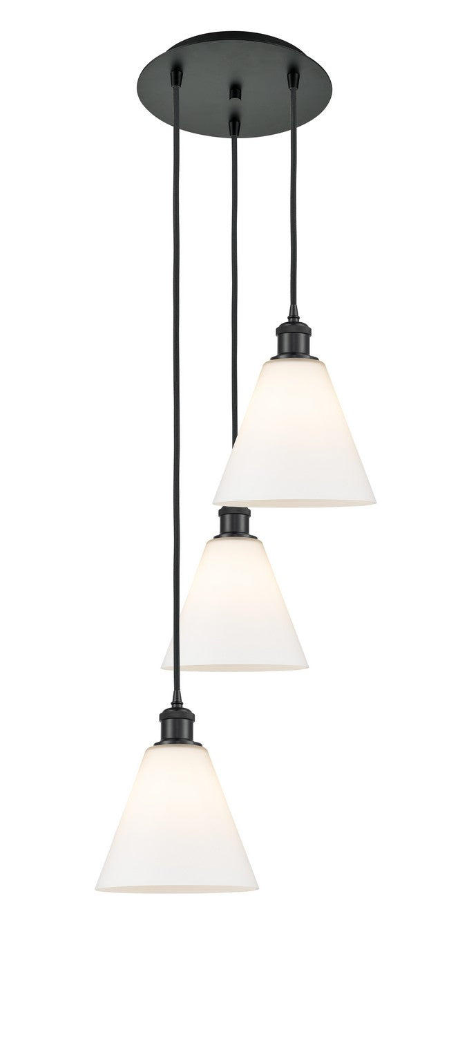 Innovations - 113B-3P-BK-GBC-81 - LED Pendant - Ballston - Matte Black