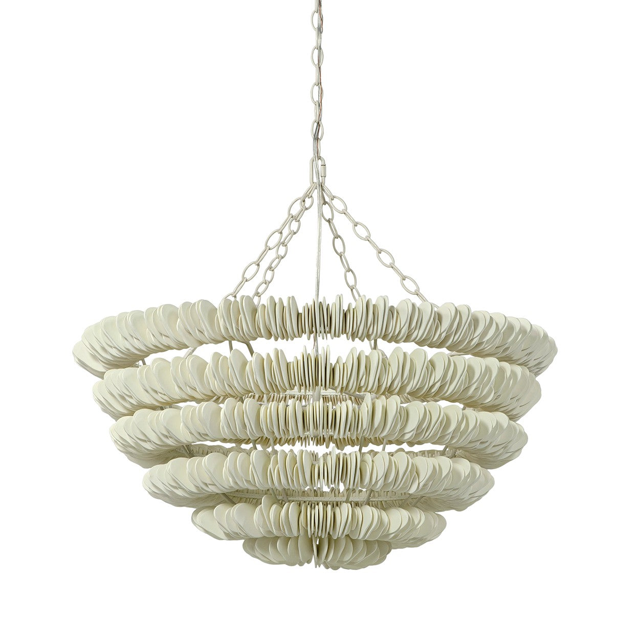 Palecek - 2102-79 - Three Light Chandelier - Hannah - Off-White