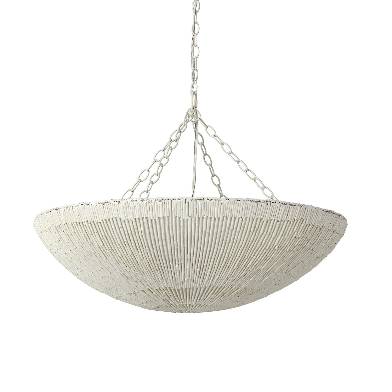 Palecek - 2132-79 - Three Light Chandelier - Cora - Off-White