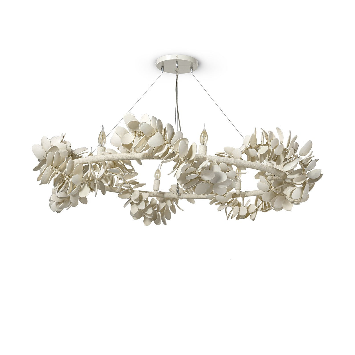 Palecek - 2176-79 - Six Light Chandelier - Roma - Off-White