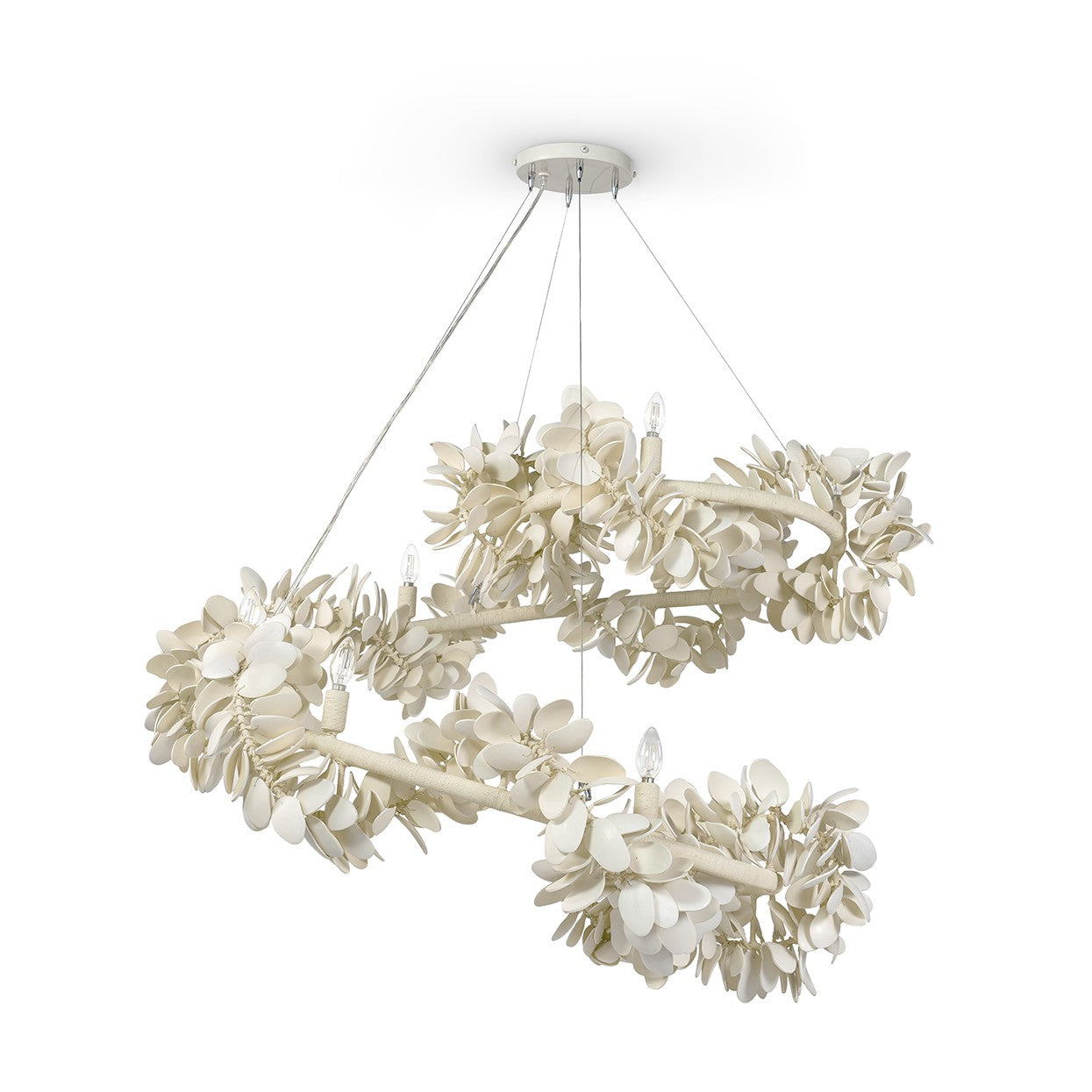 Palecek - 2182-79 - Six Light Chandelier - Roma - Off-White