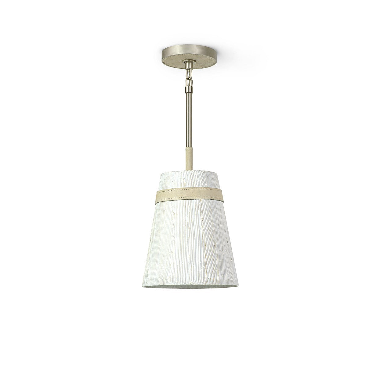 Palecek - 2243-79 - One Light Pendant - Althea - Pewter / Beige Leather