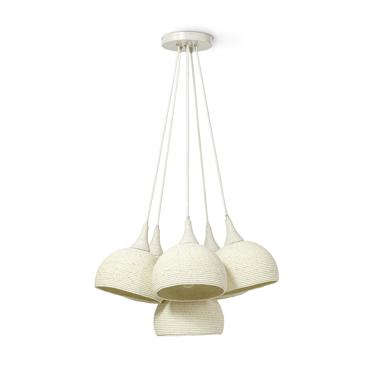 Palecek - 2263-79 - Six Light Chandelier - Madeline - Whitewash