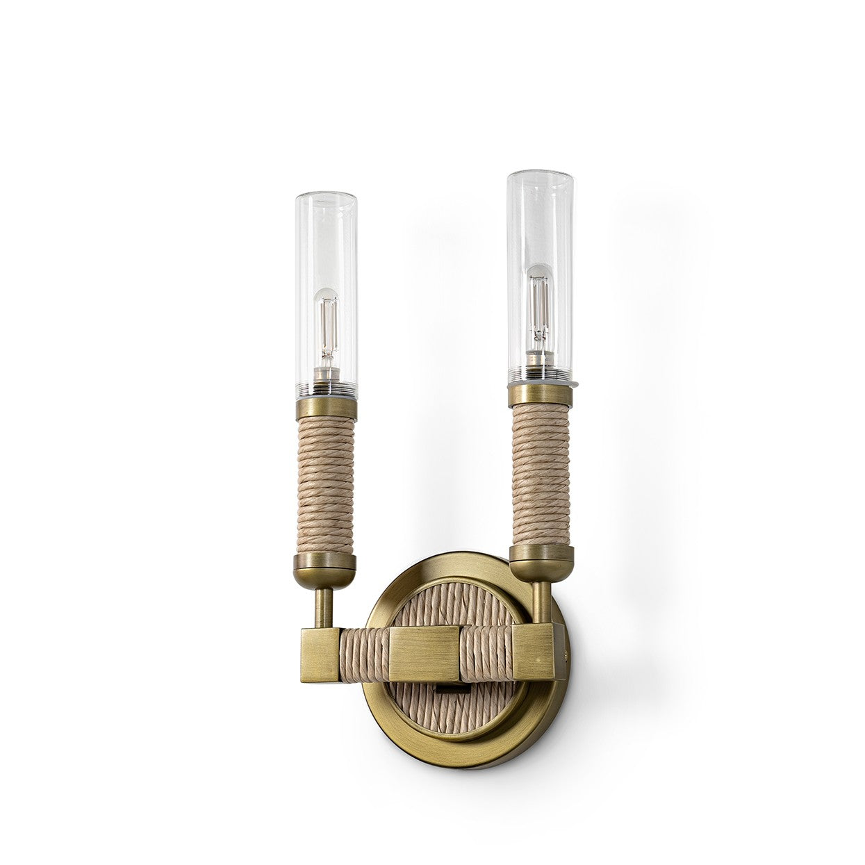 Palecek - 2309-79 - Outdoor Wall Sconce - Carolina - Brass / Synthetic Rattan