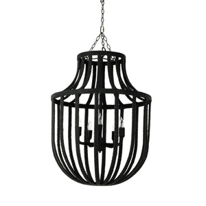 Palecek - 2328-79 - Five Light Chandelier - Paloma - Black