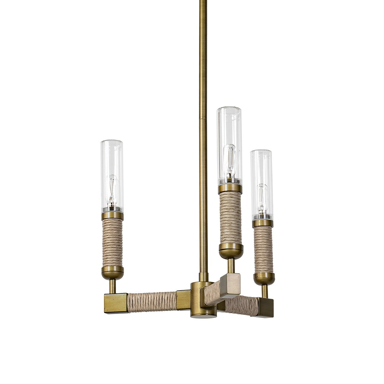 Palecek - 2351-79 - Three Light Outdoor Chandelier - Carolina - Brass