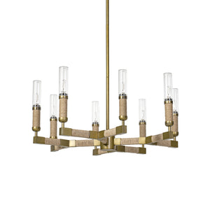 Palecek - 2364-79 - Eight Light Outdoor Chandelier - Carolina - Brass