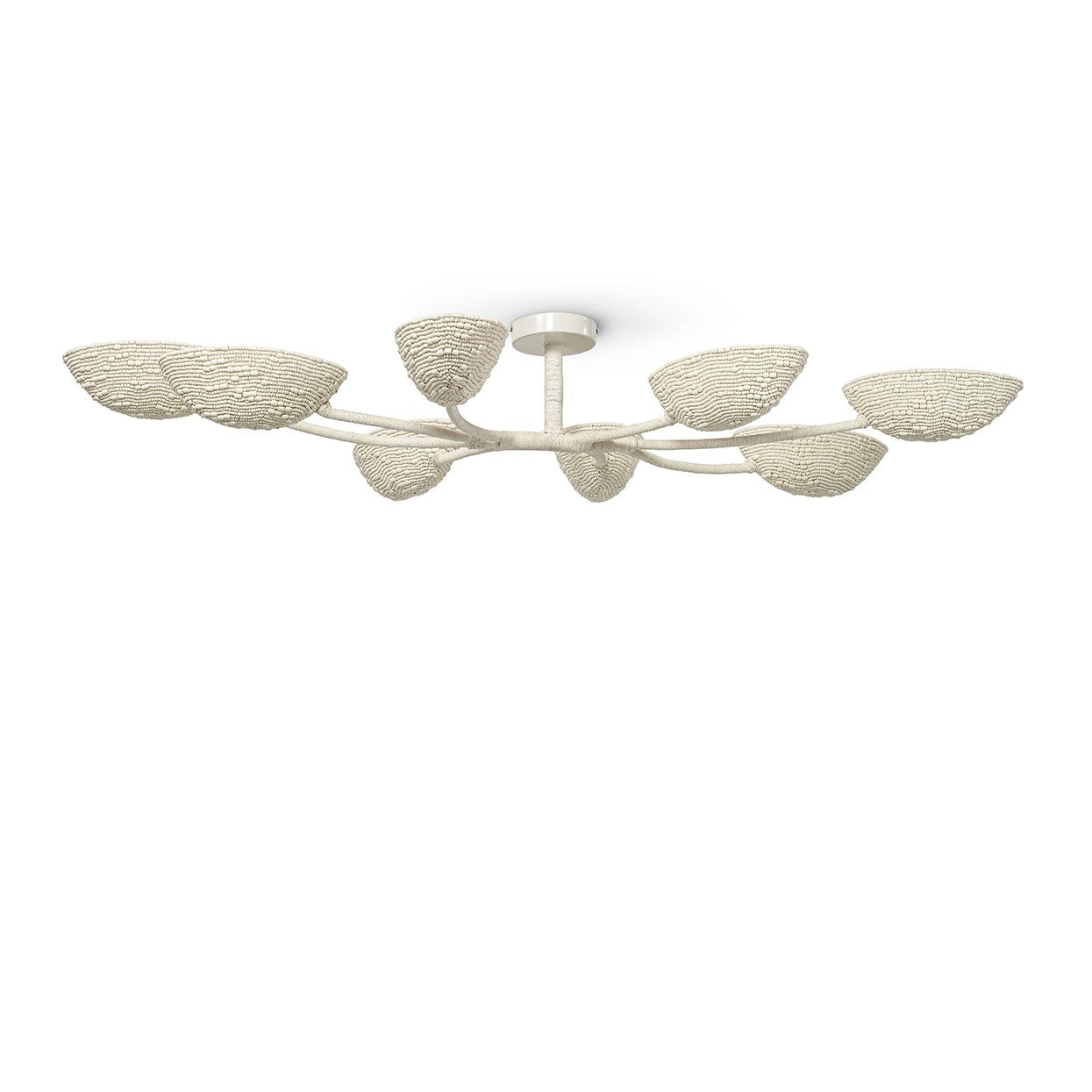 Palecek - 2443-79 - Eight Light Flush Mount - Delilah - Cream