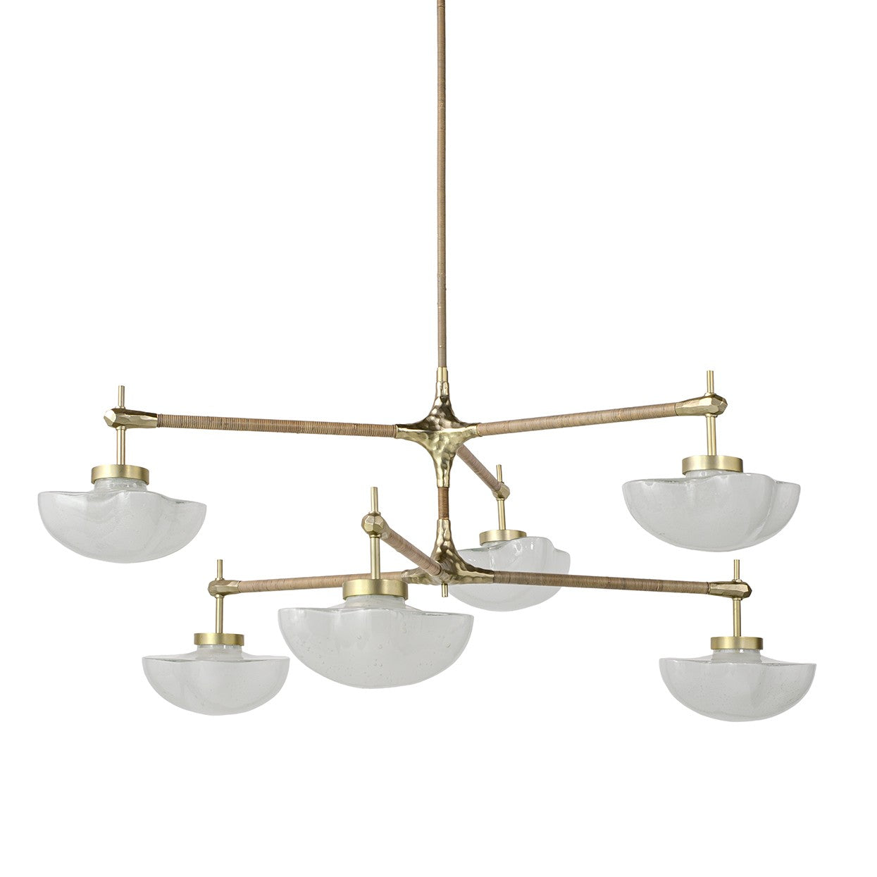 Palecek - 2691-79 - Six Light Chandelier - Cicero - Champagne Brass