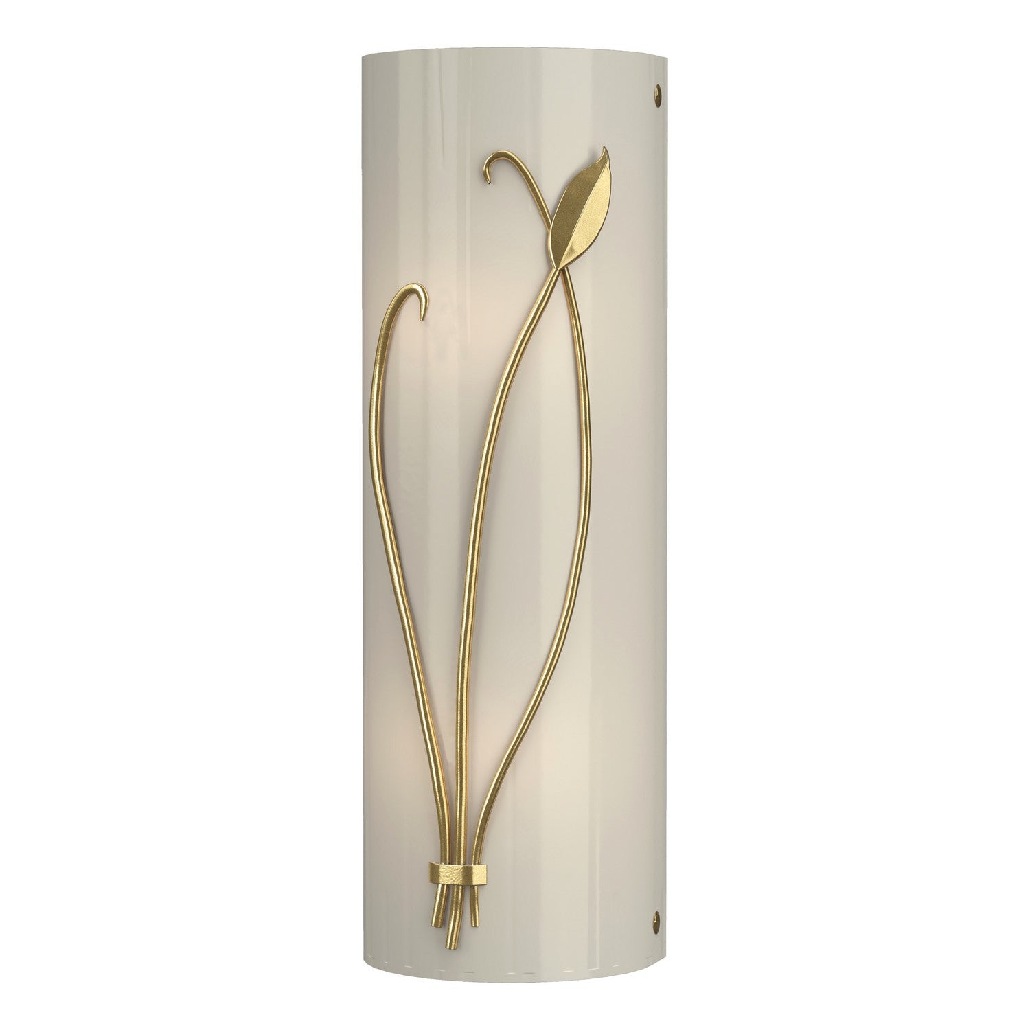 Hubbardton Forge - 205770-SKT-LFT-86-CC0410 - Forged Leaf and Stem Sconce - Leaf - Modern Brass