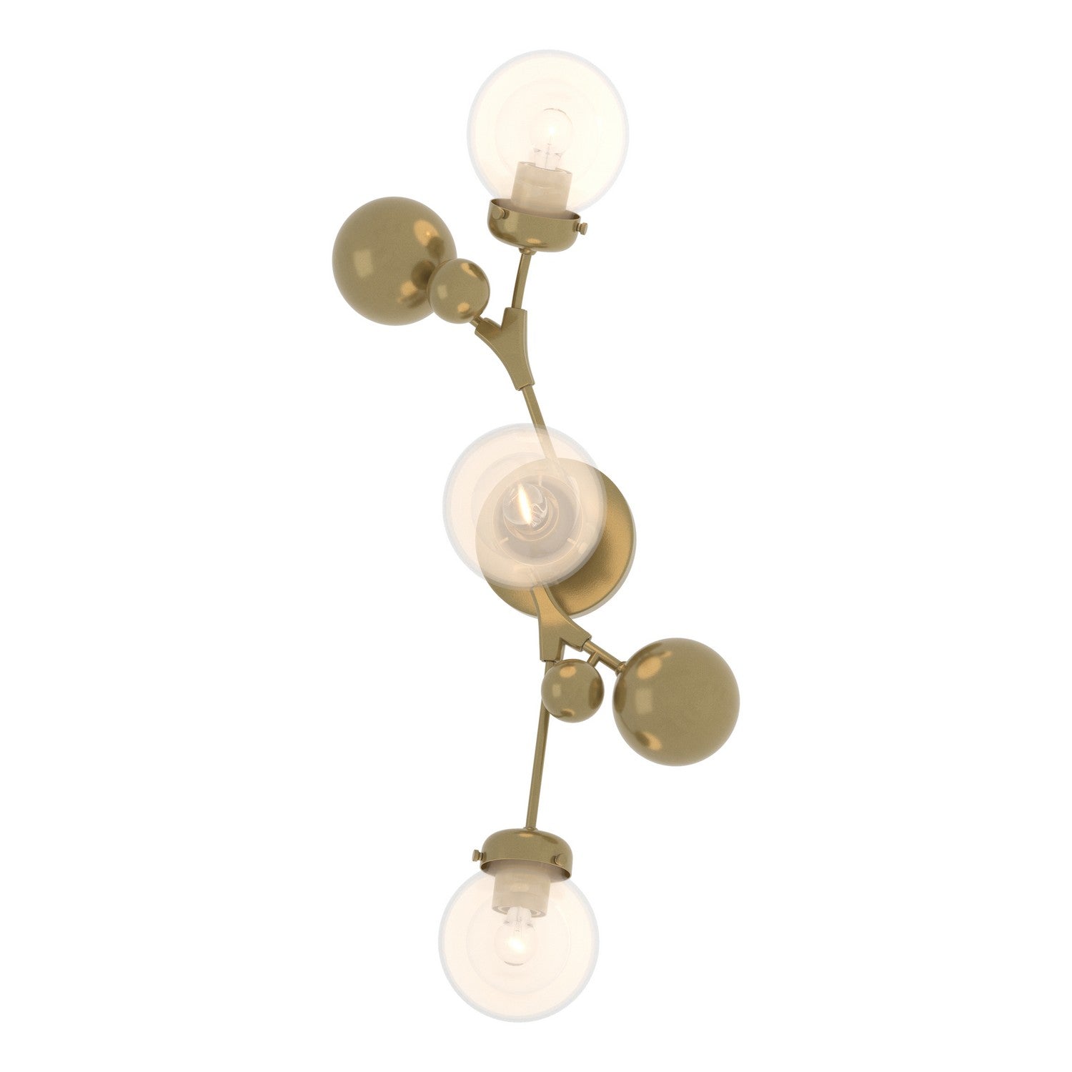 Hubbardton Forge - 206050-SKT-86-WF0629 - Three Light Wall Sconce - Sprig - Modern Brass
