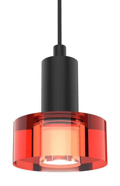 BlackJack Lighting - SP-CGL-RD-03-BL-30K-3W-SP5 - LED Pendant - Color Gel Light Guide - Matte Black