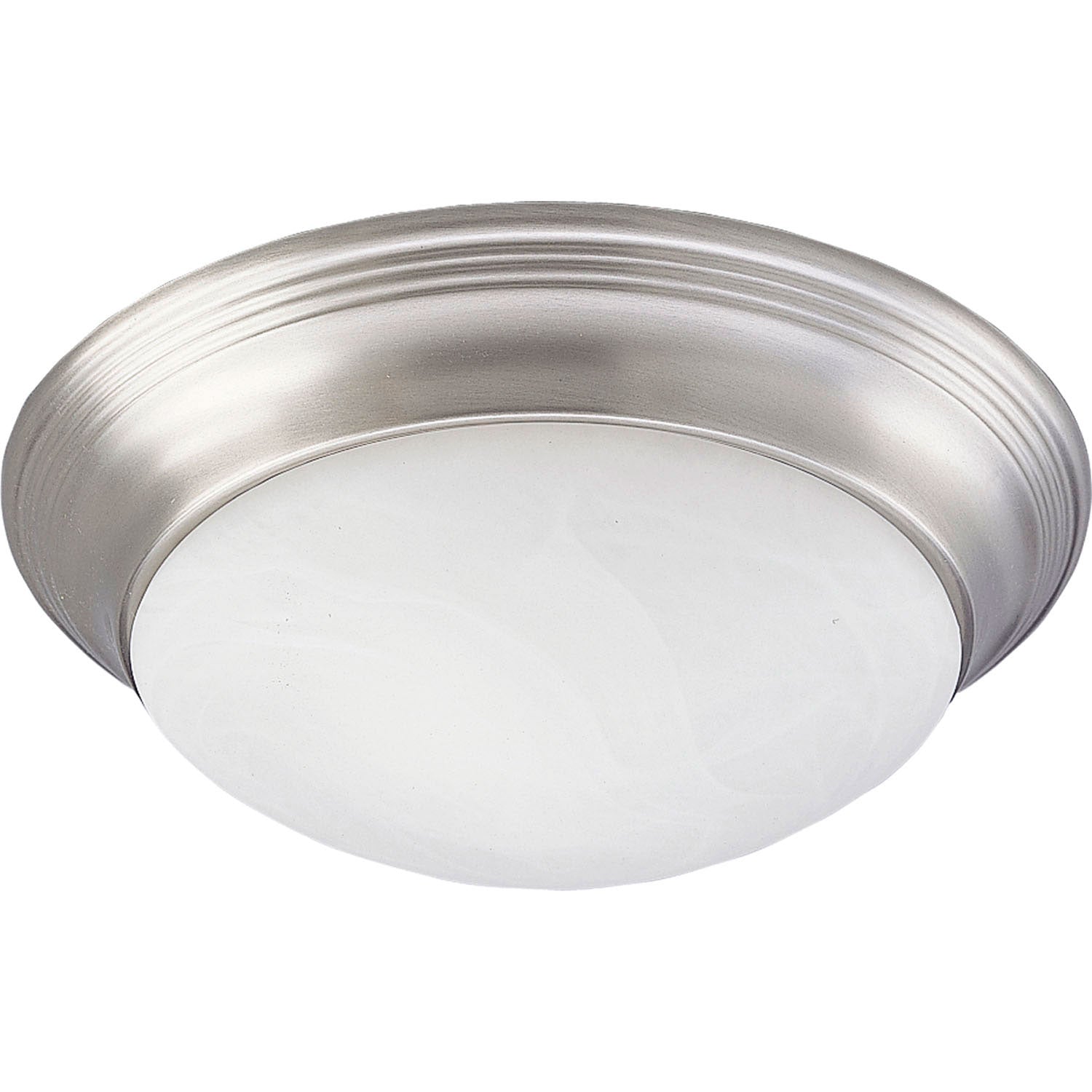 Progress Lighting - P3688-09 - One Light Flush Mount - Alabaster Glass - Brushed Nickel