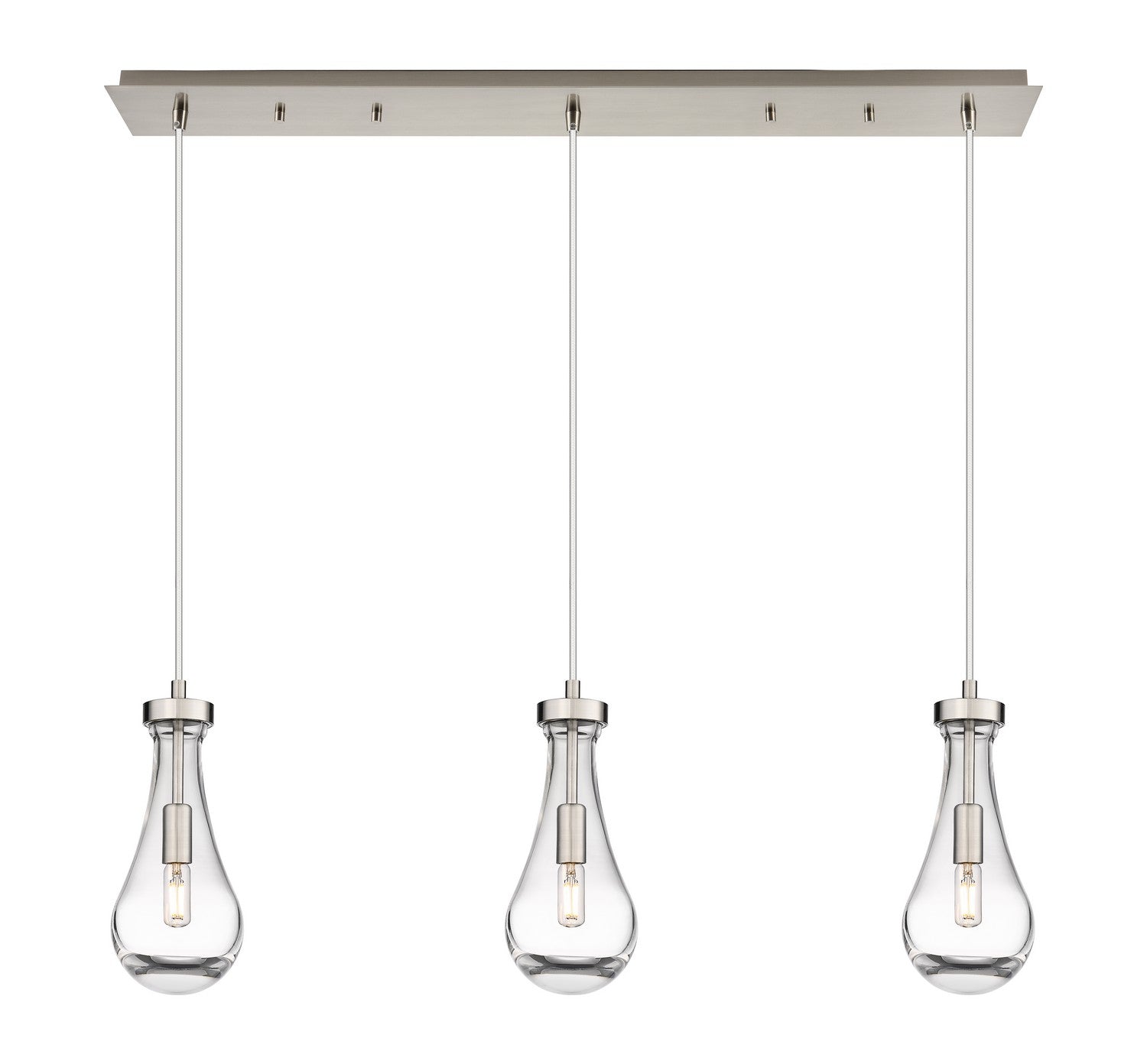 Innovations - 123-451-1P-SN-G451-5CL - LED Linear Pendant - Downtown Urban - Brushed Satin Nickel