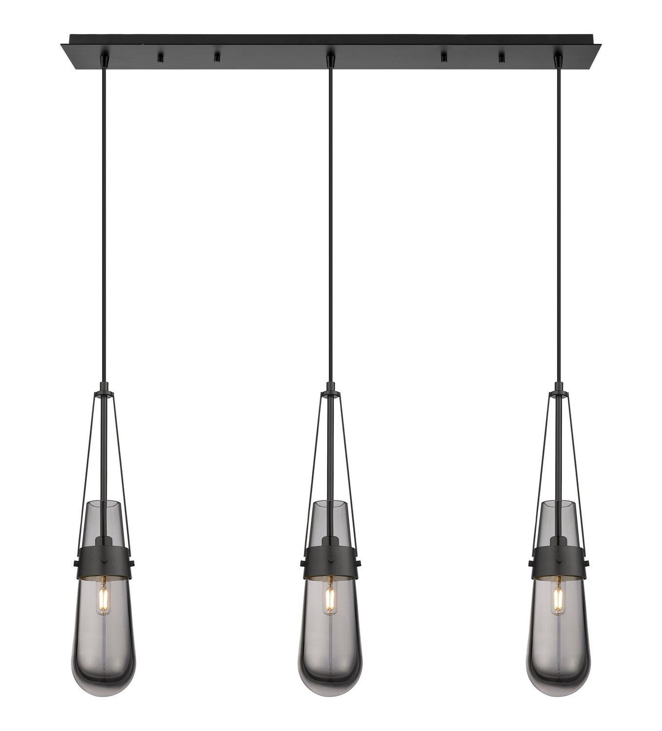 Innovations - 123-452-1P-BK-G452-4SM - LED Linear Pendant - Downtown Urban - Matte Black