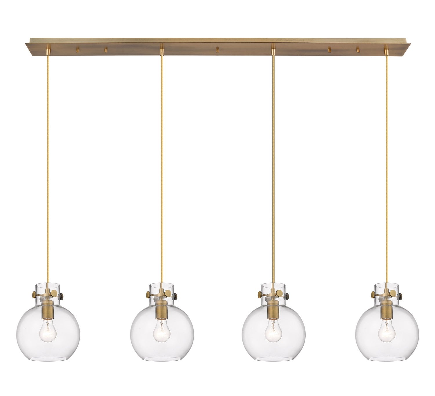 Innovations - 124-410-1PS-BB-G410-8CL - Nine Light Linear Pendant - Downtown Urban - Brushed Brass