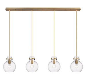 Innovations - 124-410-1PS-BB-G410-8CL - Nine Light Linear Pendant - Downtown Urban - Brushed Brass