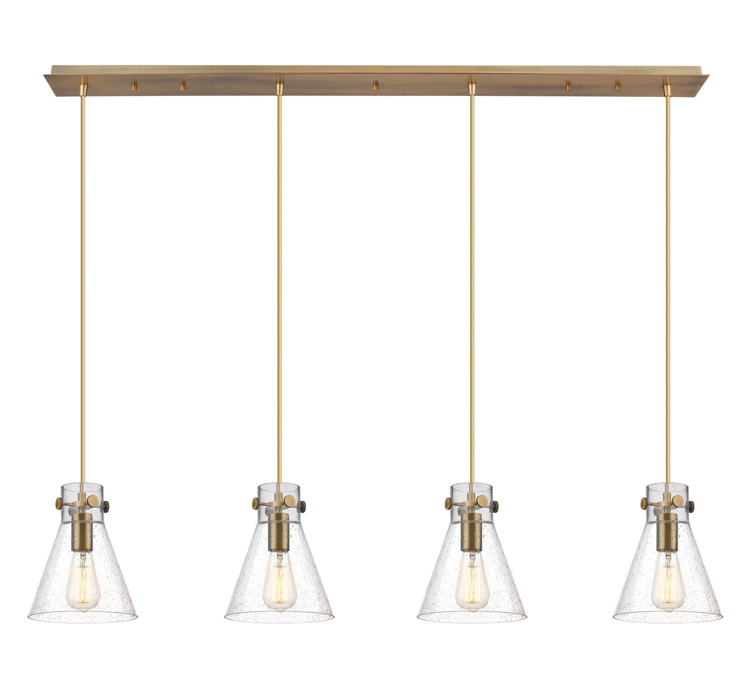 Innovations - 124-410-1PS-BB-G411-8SDY - Five Light Linear Pendant - Downtown Urban - Brushed Brass