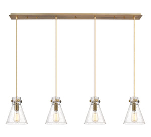 Innovations - 124-410-1PS-BB-G411-8SDY - Five Light Linear Pendant - Downtown Urban - Brushed Brass