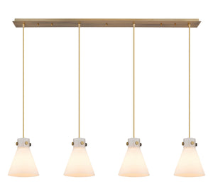 Innovations - 124-410-1PS-BB-G411-8WH - One Light Linear Pendant - Downtown Urban - Brushed Brass