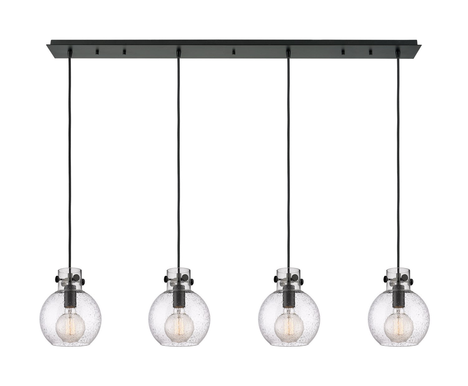 Innovations - 124-410-1PS-BK-G410-8SDY - Nine Light Linear Pendant - Newton - Matte Black