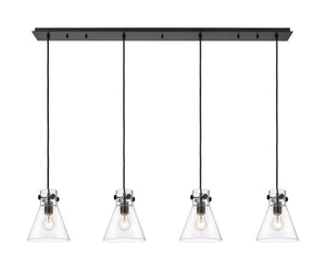 Innovations - 124-410-1PS-BK-G411-8CL - Nine Light Linear Pendant - Downtown Urban - Matte Black