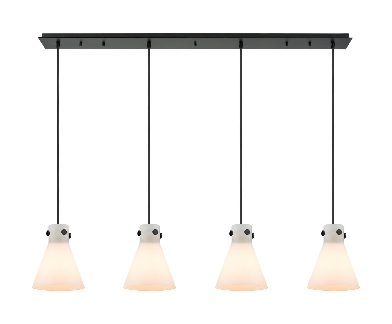 Innovations - 124-410-1PS-BK-G411-8WH - Eight Light Linear Pendant - Downtown Urban - Matte Black