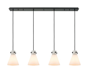 Innovations - 124-410-1PS-BK-G411-8WH - Eight Light Linear Pendant - Downtown Urban - Matte Black