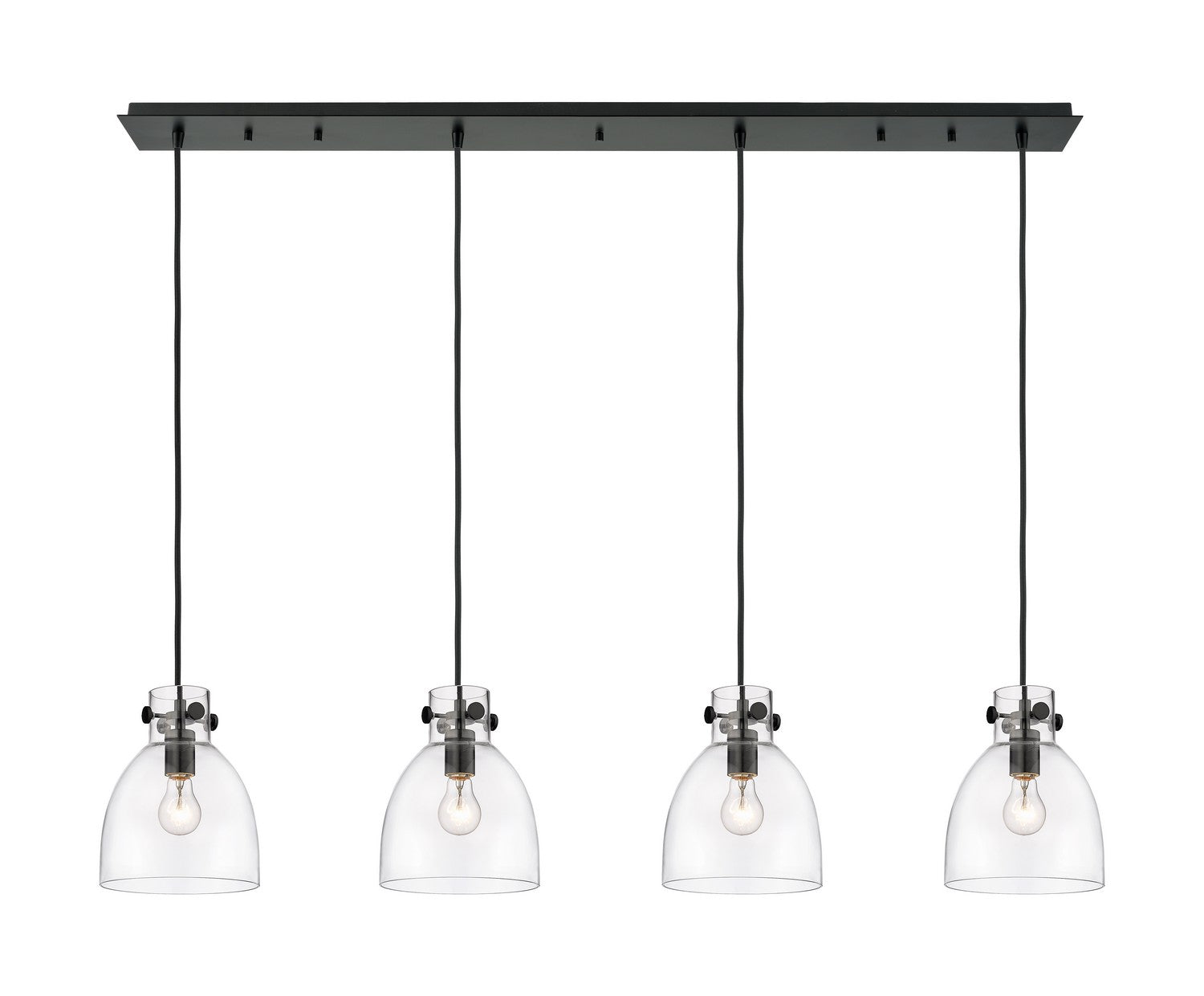 Innovations - 124-410-1PS-BK-G412-8CL - One Light Linear Pendant - Downtown Urban - Matte Black