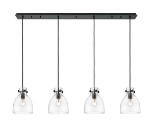 Innovations - 124-410-1PS-BK-G412-8CL - One Light Linear Pendant - Downtown Urban - Matte Black