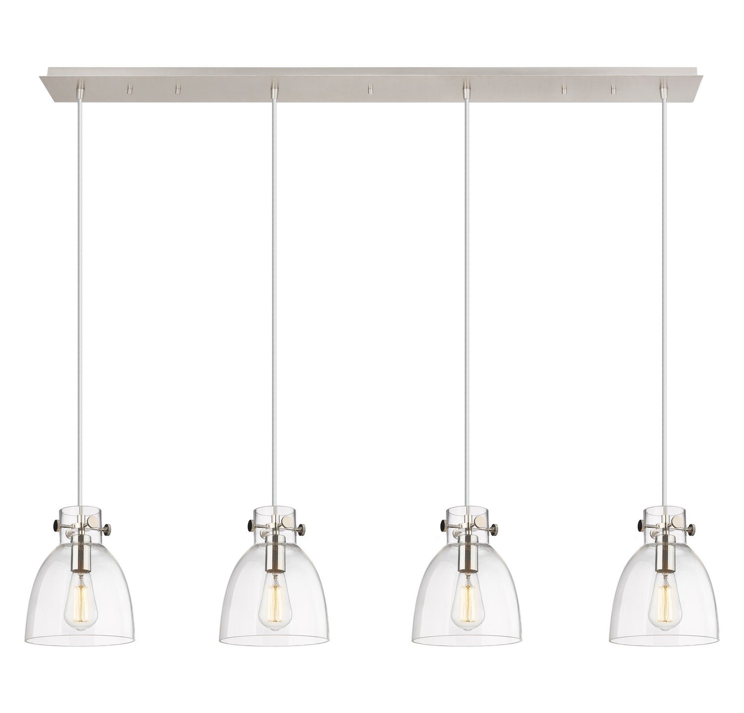 Innovations - 124-410-1PS-PN-G412-8CL - Eight Light Linear Pendant - Downtown Urban - Polished Nickel