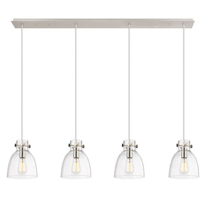 Innovations - 124-410-1PS-PN-G412-8CL - Eight Light Linear Pendant - Downtown Urban - Polished Nickel