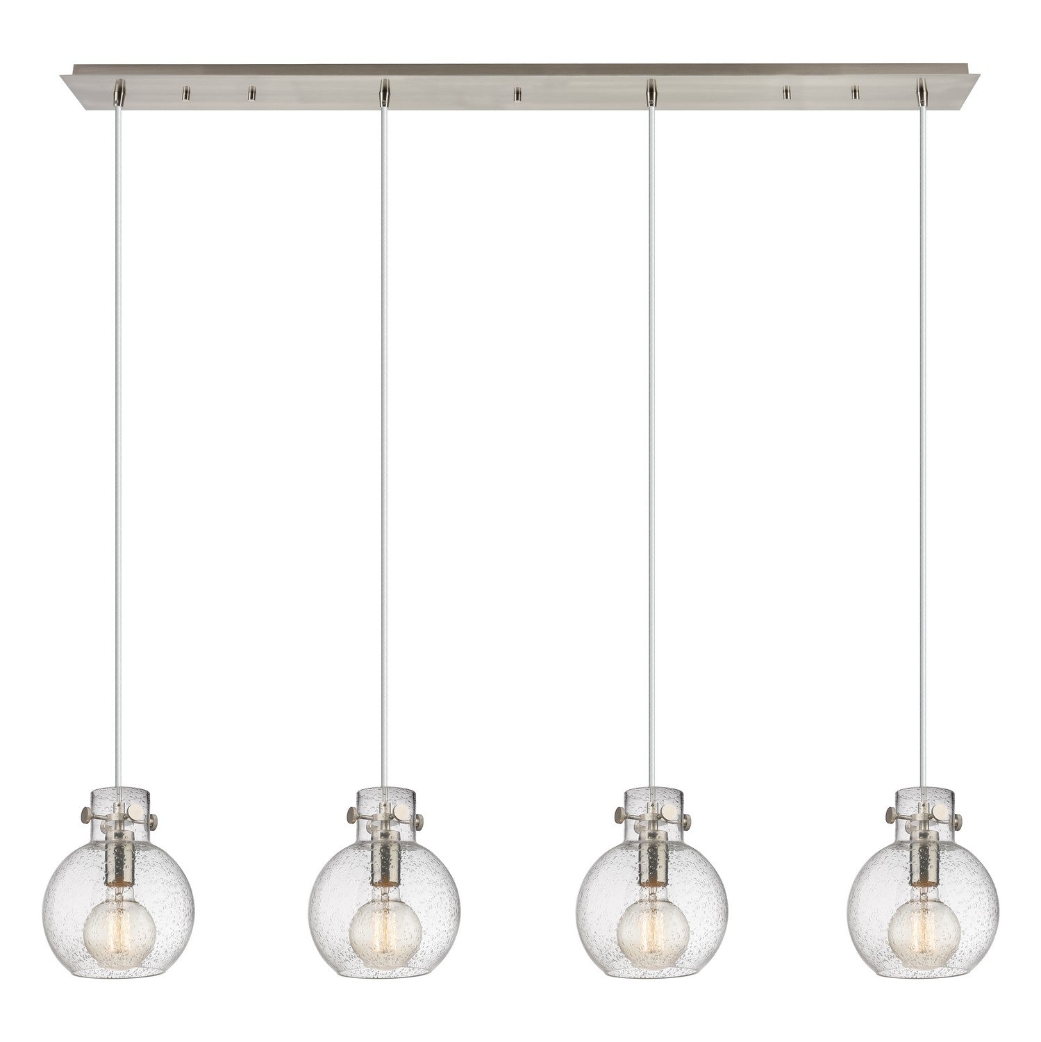 Innovations - 124-410-1PS-SN-G410-8SDY - Four Light Linear Pendant - Newton - Brushed Satin Nickel