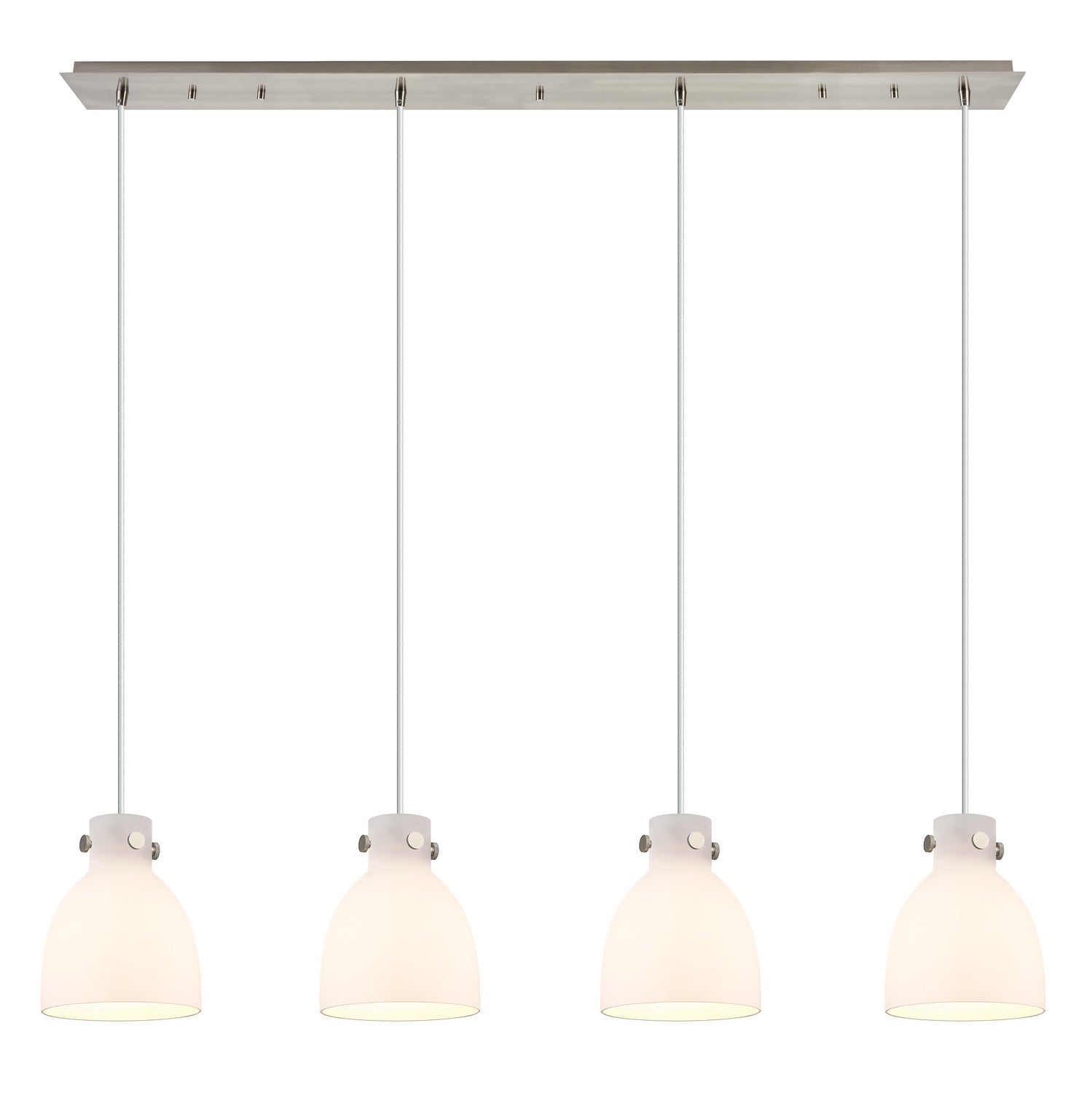 Innovations - 124-410-1PS-SN-G412-8WH - Five Light Linear Pendant - Downtown Urban - Brushed Satin Nickel