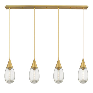 Innovations - 124-450-1P-BB-G450-6CL - LED Linear Pendant - Downtown Urban - Brushed Brass