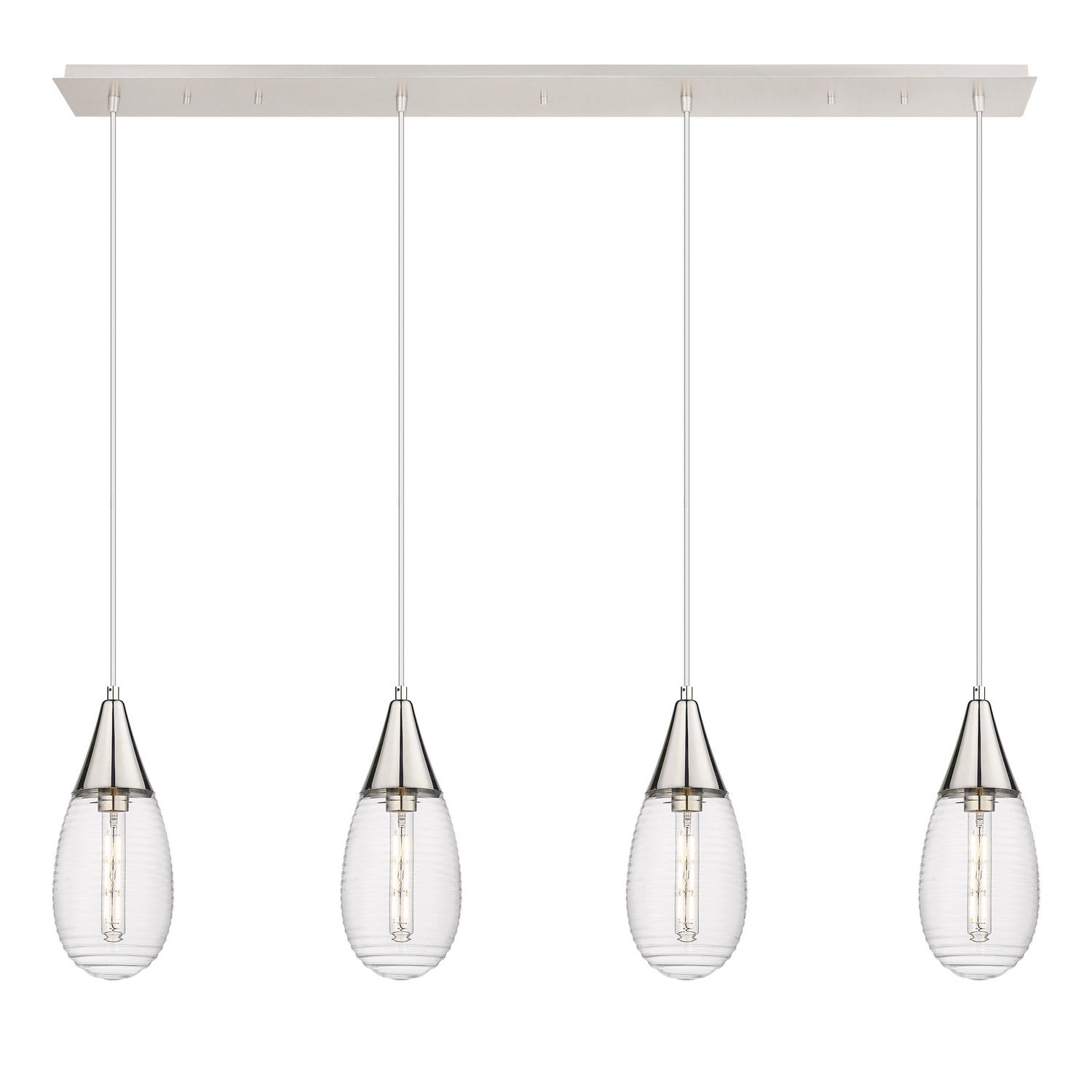 Innovations - 124-450-1P-PN-G450-6SCL - LED Linear Pendant - Downtown Urban - Polished Nickel