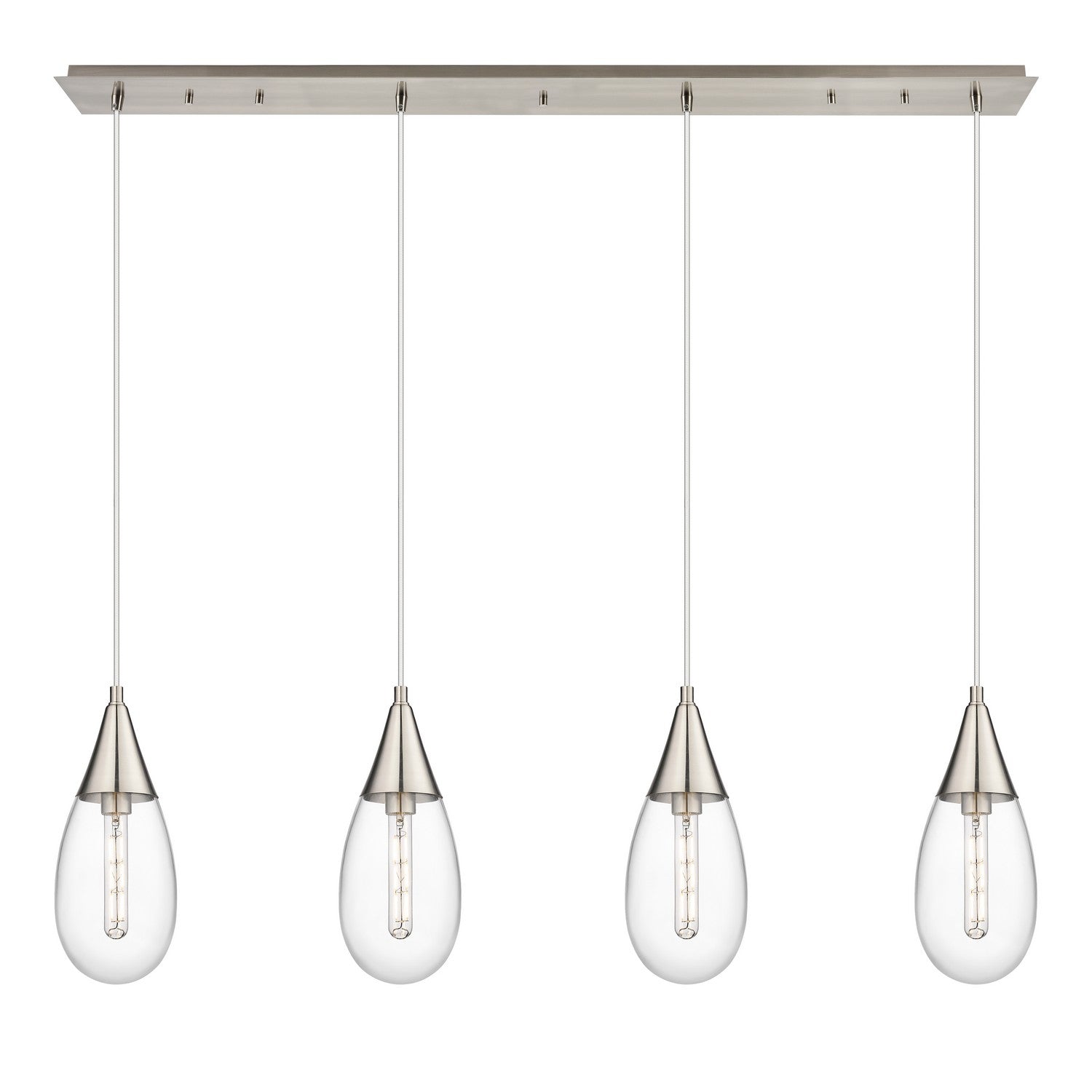 Innovations - 124-450-1P-SN-G450-6CL - LED Linear Pendant - Downtown Urban - Brushed Satin Nickel