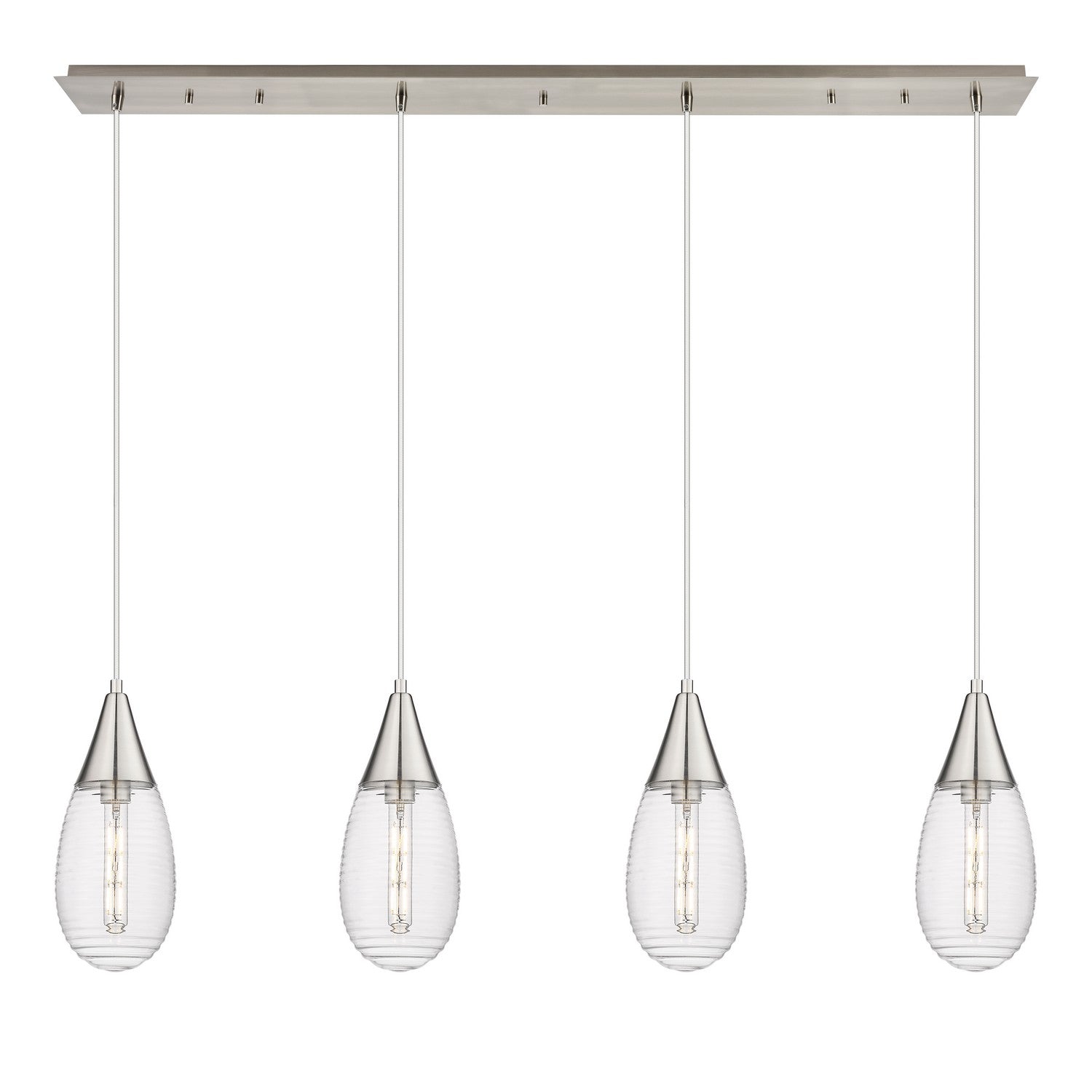 Innovations - 124-450-1P-SN-G450-6SCL - LED Linear Pendant - Downtown Urban - Brushed Satin Nickel