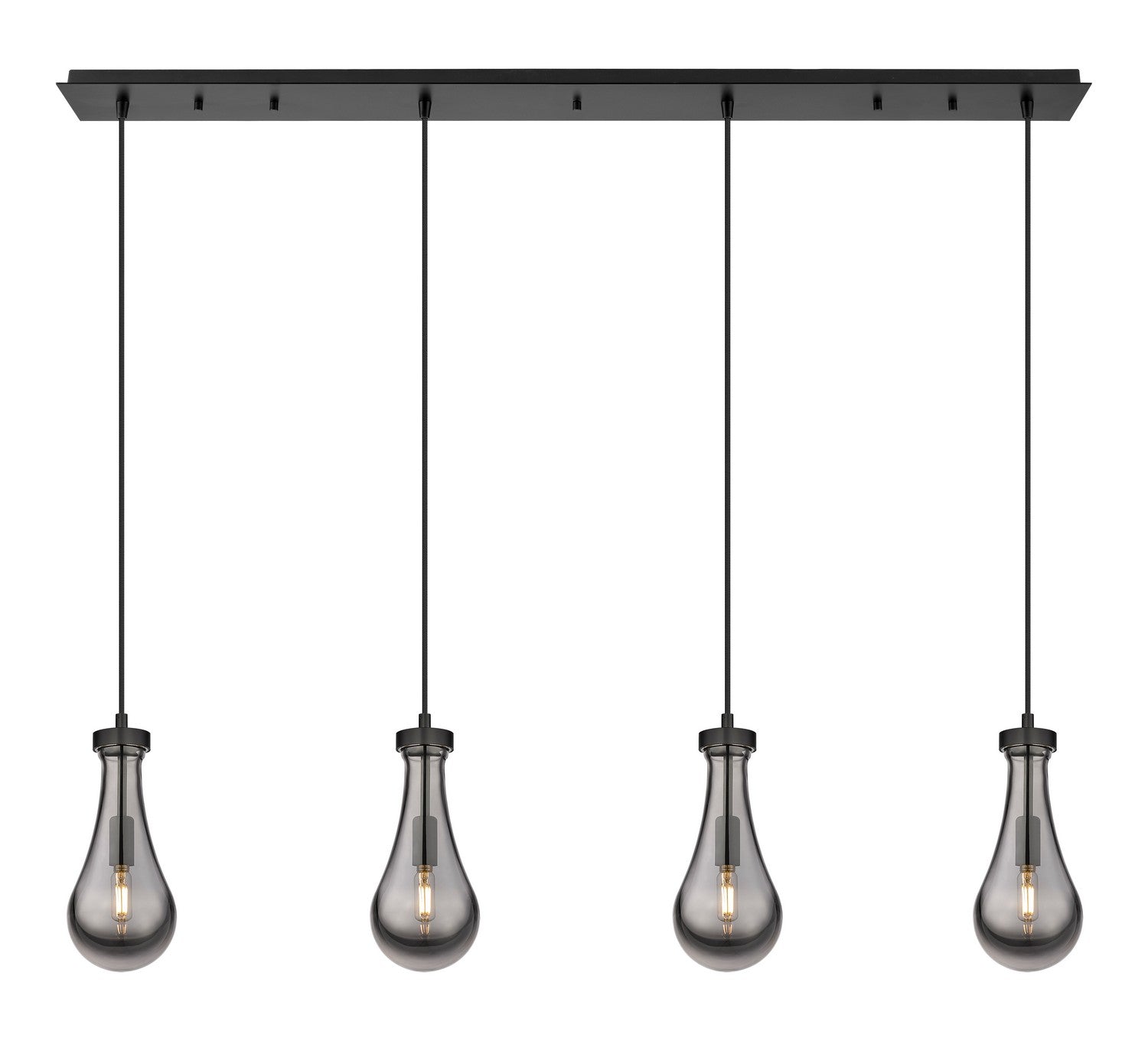 Innovations - 124-451-1P-BK-G451-5SM - LED Linear Pendant - Downtown Urban - Matte Black