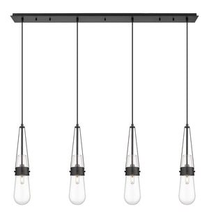 Innovations - 124-452-1P-BK-G452-4CL - LED Linear Pendant - Downtown Urban - Matte Black